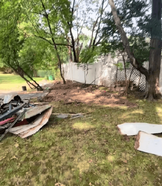 After: cleared space