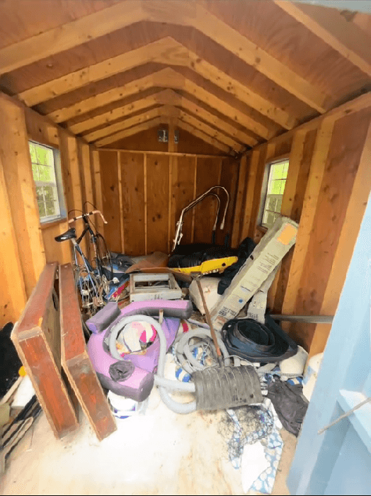 Before: cluttered space
