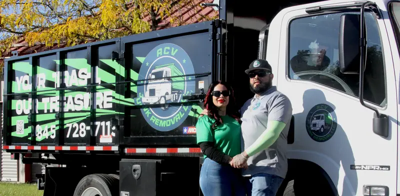 ACV Junk Removal — local owners with branded truck